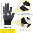 2 x Nylon Work Glove for Garden Cycling Gloves Lightweight (Black-2 Pair)