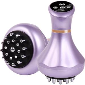 4-in-1 Lymphatic Drainage Massager - Anti Cellulite Massage Tool with Heating/Vibration/Red Light/Micro current, Body Sculpting Machine for Legs/Belly/Back/Hips/Reduce Stretch Marks & Cellulite