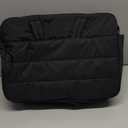 Diaper Bag with Breast Pump Laptop Compartment, Puffer Quilted Tote Bag with Baby Changing Pad Stroller Buckle Straps (Black)