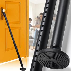 600LB Door Barricade Security bar- 24.5-50.7' Adjustable Door Stopper Stick for Front,Home,Apartment,Hotel,Heavy Duty Safety Lock Blocker Jammer-Women,Traveler Must Have (1PC, Matte Black)