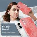 Fiyart Designed for iPhone 16 Plus Case Cute Flower Floral Sunflowers Design,Soft Slim TPU Anti-Scratch Phone Cover for Women Girls 6.7"-Pink