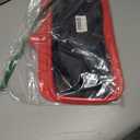 Pool Skimmer Net, Upgraded Pool Net Skimmer with Double-Layer Netting Bag, Larger Capacity Pool Nets for Cleaning Finest Debris, Thickened Frame Pool Leaf Net Reinforced with Grid Structure (Red)