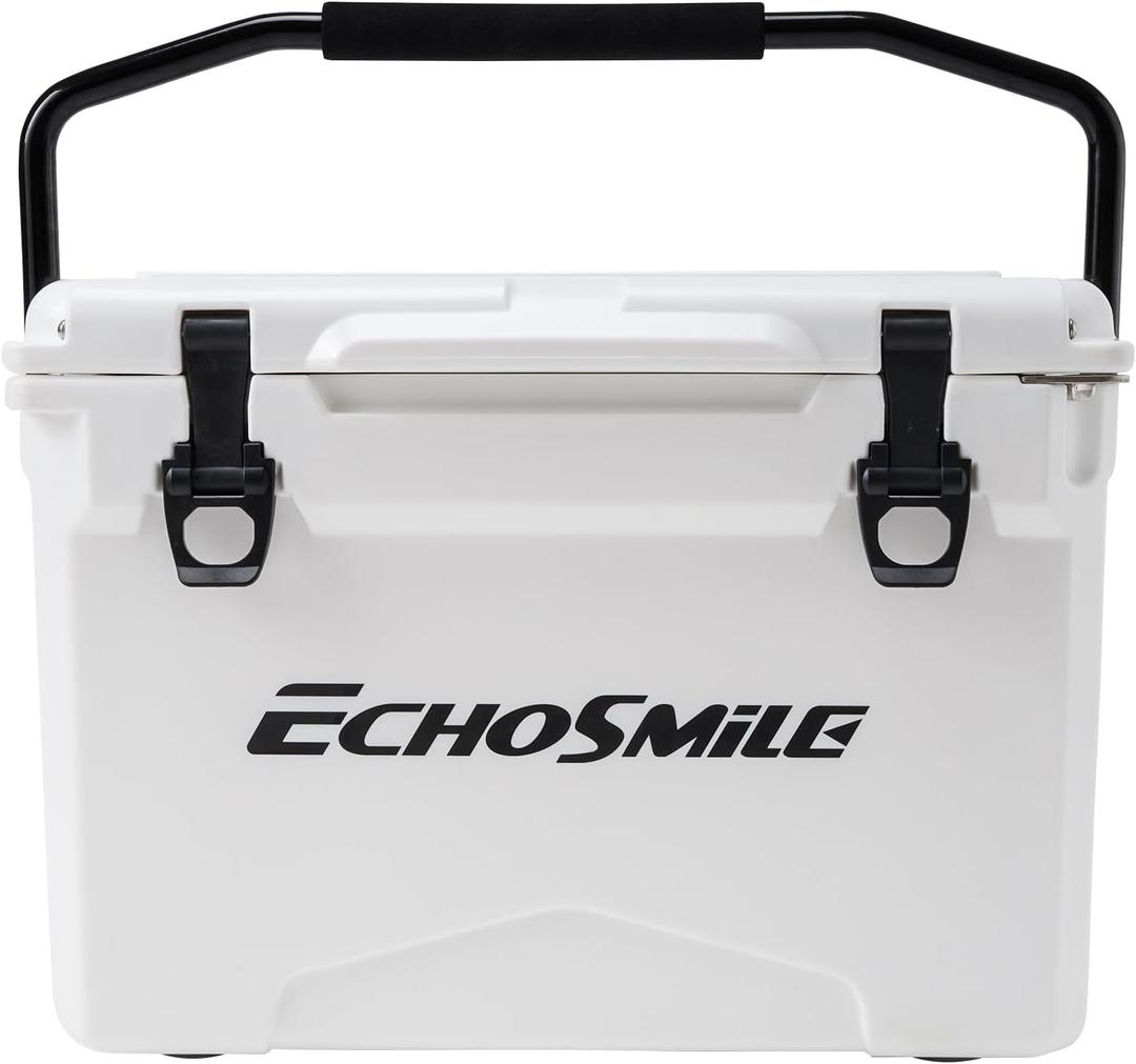 EchoSmile 25/30/35/40/60/75 Quart Rotomolded Cooler, Built to Stand up to The Rigors of The Journey (White)