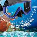 Snorkeling Gear for Kids Adults, 4 in 1 Snorkel Mask Fins Set with 3 Window Snorkel Mask, Dry Top Snorkel, Adjustable Short Fins and Mesh Bag, Anti-Leak & Anti-Fog Snorkel Gear for Snorkeling, 32- 36