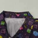 Mens Hawaiian Shirts Regular Fit Short Sleeve Casual Button Down Summer Tropical Beach Shirts (Medium, Burgundy Dice Leaves)