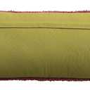 Creative Co-Op Cotton Tufted Lumbar Pillow “Good in Bed”, Multicolor, 28 x 12 inches
