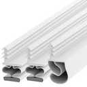 TMH Metal Door Weather Stripping  Magnetic Kerf Door Seal Kit, Full Set 36" x 84"  White Kerf Weather Stripping