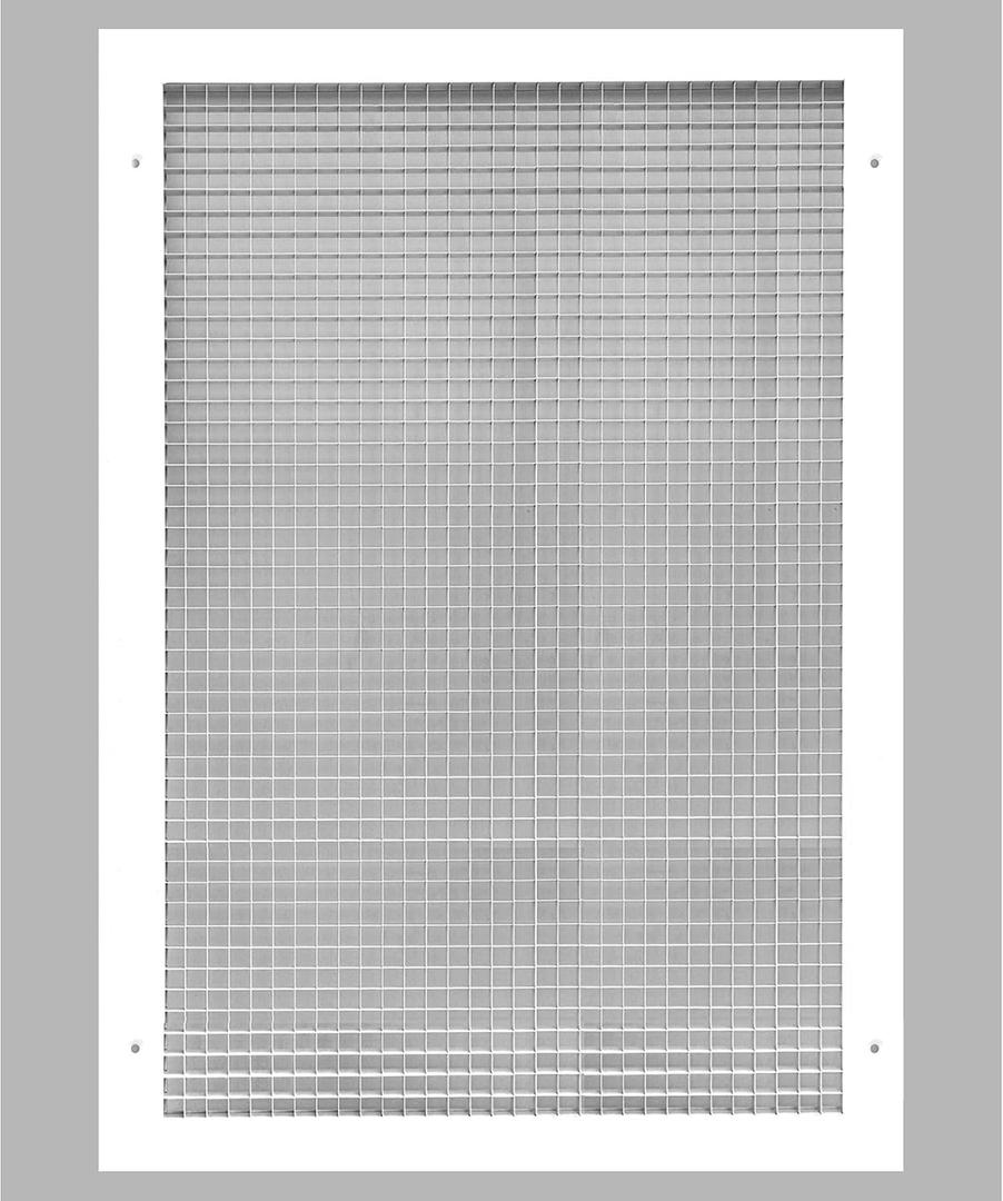 16" x 26" or 26" x 16" Cube Core Eggcrate Return Air Grille - Aluminum Rust Proof - HVAC Vent Duct Cover - White [Outer Dimensions: 18.75]