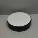 POLITAMP Black LED Flush Mount Ceiling Light,Modern Round Lighting Fixture, Dimmable Ceiling Lamp for Hallway,Kitchen,Entryway,11.8 Inch