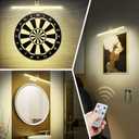 Picture Light, Picture Lights for Wall Cordless, 20inch Battery Operated Wall Lights with Timer and Dimmable, Rechargeable Metal Picture Lights for Display Gallery Painting Art Frame Portrait - Gold