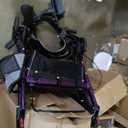 BlessReach Heavy Duty Upright Rollator Walker for Seniors with Seat, Purple