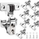 8 Pack 1/2 inch Overlay Soft Close Cabinet Door Hinges for Kitchen Cabinet Hinges Hidden Hinge Stainless Steel Concealed Kitchen Cabinet Hinge Self Closing Screw Holes Distance of Cup is 45 mm