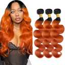 350 Bundles Human Hair 1b/350 Human Hair Bundles 22 24 26 Inch 100% Unprocessed Virgin Ginger Body Wave Bundle