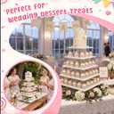 Nuanchu 5 Tier Large White Cupcake Stand for Wedding Christmas, Square