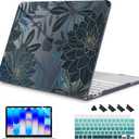 Mektron Case for 2026 MacBook Neo 13-inch A18 Pro chip A3404 Laptop Cover with 13-inch (Diagonal) Liquid Retina Display+ Keyboard Cover+ Screen Protector, Dahlia Flower C035