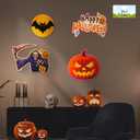 Yard Expressions 4pc Spooky Happy Halloween Yard Signs with Stakes - Easy to Install Halloween Yard Sign - Large 16" Waterproof Halloween Sign Yard  Durable, Reusable & Colorful Happy Halloween Lawn Sign