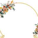 Fomcet 7.2FT Round Backdrop Stand Gold Metal Circle Balloon Arch Frame Large Wedding Arch Stand for Birthday Party Anniversary Valentine Wedding Ceremony Decorations