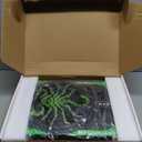 2026 Upgraded 10" 1600W Slim Under Seat Car Subwoofer with Built-in Amp & LED Ambient Lights - Low Profile Bass Sub for Car Audio Individual Controls (LPF/Gain/Bass Boost) High Output Distortion-Free (Green-03-001, Green)