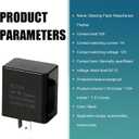 2 x 4 PCS Car FM Plug and Play Flasher Relay, DC 12V 2-pin Adjustable Frequency Turn Signal Flasher Relay, Portable Back Clip Hazard Warning Accessory, for Most Cars and Motorcycles (Black)