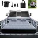 Camping Pickup Truck Bed Air Mattress Thicken Sleeping Pad for 5.5-5.8Ft Full-Size Short Truck Beds Outdoor Camping Car Travel(Grey)