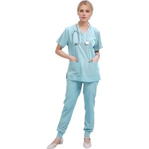 Town Scrubs for Women Scrub Set - Jogger Pant and Comfort Stretch V-Neck Easy Care Uniforms, Large