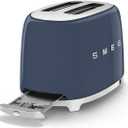 SMEG 2 Slice Toaster with 6 Presets and Defrost Function and Removable Crumb Tray (Navy)