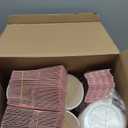 Patelai 100 Pcs 12 oz Disposable Coffee Cups with Lids and Sleeves Bulk, Insulated Hot Chocolate Paper Cup for Hot and Cold Beverage Water Juice Cocoa Tea Party Restaurants Travel Supplies (Pink)