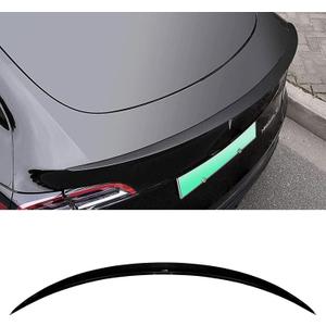 Glossy Black P-Style Rear Spoiler Wing for Tesla Model 3 (2016-2022) | Performance Trunk Lid Tail Wing | Model 3 Exterior Accessories