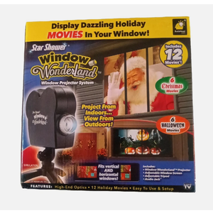 Star Shower Window Wonderland Projector 6 Halloween And 6 Christmas Movies L26
