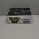 EDELHAUS Square Spice Jars with Bamboo Wooden Lid (Pack of 24) Spice Jars with Shaker Insert and 240 Labels - Bamboo Lid Glass Container for Spice Organisation [4.3 in  1.8 in]