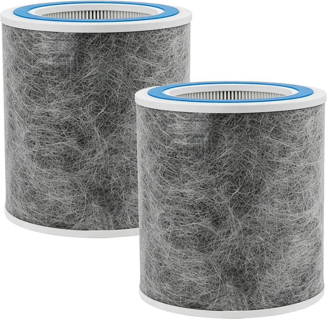 HP102 Replacement Filter Compatible with Shark Air Purifier HP100, HP102, HP132, HP152, HP153, HP102PET and 3-in-1 Models HC450 HC451 HC452 HC455, Part #HE1FKPET, HE1FKBAS, 2 Pack
