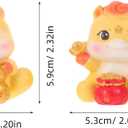 MAGICLULU Mini Horse Statue, 2PCS 2026 Year of Horse Mini Statues, Resin Zodiac Equine Figurines for Car Dashboard & Office Desk, Lunar New Year Mascot, Lucky Feng Shui Ornaments