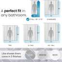 LiBa Bathroom Shower Curtain - Waterproof Plastic Shower Curtain Premium PEVA Non-Toxic with Rust Proof Grommets Clear 8G Heavy Duty Bathroom Accessories 36x72