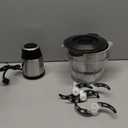 GANIZA Food Processors, Electric Food Chopper with Meat Grinder & Vegetable Chopper - 2 Bowls (8 Cup+8 Cup) with Powerful 450W Copper Motor - Includes 2 Sets of Bi-Level Blades for Fruits/Meat/Nuts (Black)