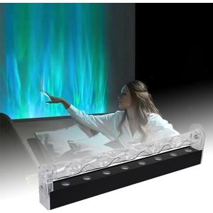 RGBW Dynamic Wave Wall Light, Ocean Wave Projector Light ith Music Sync, Color Changing Wall Washer Lamp with Remote & APP, Aurora Projector Ambient Light for Gaming Living Room,1 Pack, 39.4 Inch