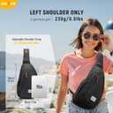 HALOVIE Anti Theft Crossbody Sling Bag RFID Travel Sling Backpack Lightweight Hiking Shoulder Chest Bag for Walking Work