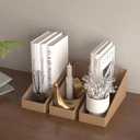 EXYGLO Cardboard Storage Bins 35 Pack, 12x4x4.5 Inch Cardboard Boxes, Corrugated Organizer Bins for Pantry, Shelves, Garage, Office, Shop, Brown