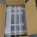 Citylife 3 PCS Plastic Storage Bins with Latching Lids Portable Project Case Clear File Box Stackable Storage Containers for Organizing A4 Paper, Photo, Document, Scrapbook (5QT)