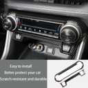 Car Accessories Fit for Toyota RAV4 XA50 2019-2022 2023 2024 2025 Dashboard Console Air Control Switch Button Cover Trim and Center Console Switch Cover Trim (Carbon Fiber Style) ABS 2PCS