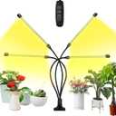 bseah Plant Lights for Indoor Plants, Grow Lights for Seed Starting Auto ON & Off Full Spectrum LED with Timer 4 Tubes