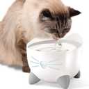 Catit PIXI Drinking Fountain  Cat Water Fountain with Triple Filter and Ergonomic Drinking Options, Stainless Steel