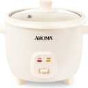 AROMA CoreCoat Pot-Style Rice Cooker with One-Touch Control and Non-Stick Ceramic Coating (6 Cups Cooked, 3 Cups Uncooked)