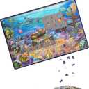 Becko US Jigsaw Puzzle Board Portable Puzzle Mat for Puzzles Storage Saver, Non-Slip Surface, Up to 1000 Pieces (Gray)