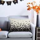 Halloween Pillow Covers 12x20 Set of 2,Halloween Bats Decorative Throw Pillow Covers Outdoor Cushion Cases for Farmhouse Home Sofa Couch Decorative
