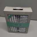 Elys & Co. Waterproof Pack and Play/Mini Crib Sheets  All-in-One Mattress Protector and Fitted Playard Sheets  Jersey Cotton  Blue Splash & Stripes, Baby Boy Nursery Bedding Essential  2-Pack