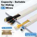 ZhiYo Cord Cover Wall Kit, 94.5in Cord Hider Wall Mounted TV, Wire Covers for Cords, Paintable Wire Hiders for TV On Wall, TV Cable Hider Wall Kit, Wall Cord Concealer, 6 x L15.7in W0.98 H0.5in, Beige