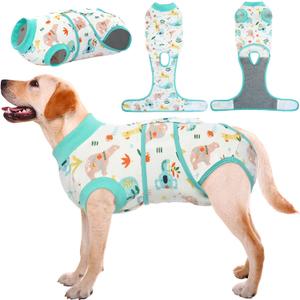 Kuoser Recovery Suit for Dogs Cats After Surgery, Professional Pet Recovery Shirt Dog Abdominal Wounds Bandages, Substitute E-Collar & Cone,Prevent Licking Dog Onesies Pet Surgery Recovery Suit XL