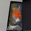 eXtremeRate Clear Orange Custom Faceplate Back Plate Shell for Steam Deck LCD, Handheld Console Replacement Housing Case, DIY Full Set Shell with Buttons for Steam Deck LCD - Console NOT Included