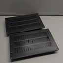 10 x 6 Inch (Duct Opening) 2-Way Vent Casing Black Sidewall and Ceiling Exhaust Covers, Rugged Solid Steel HVAC Covers, 2 Pack Black Vent Covers