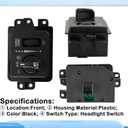 56045537AB Headlamp Dimmer Switch Fog Light for 2002-2005 Dodge Ram 1500 2500 3500 Pickup,2003 Dodge Ram 1500 2500 3500 Van.Replaces:56045537AC HLS1111 1S3852